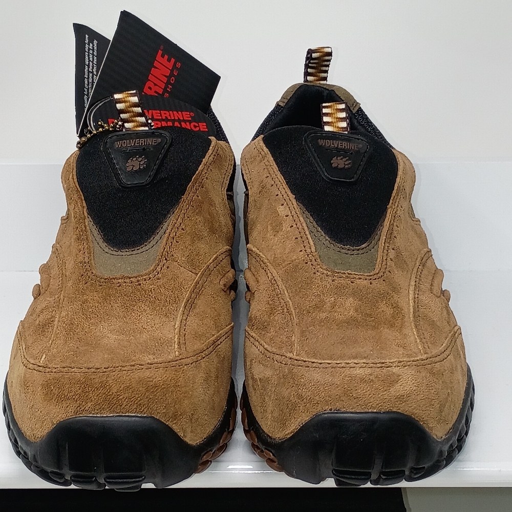 Wolverine Men's Brown Suede Steel Toe Shoes - Picture 8 of 16